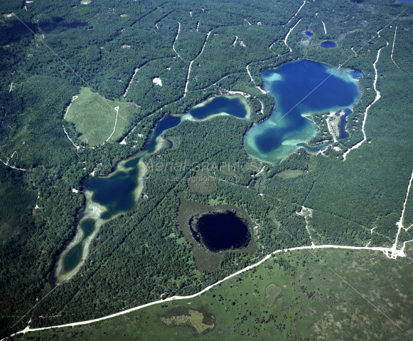Guthrie Lake, Marsh Lake & Section One Lake in Otsego County, Michigan